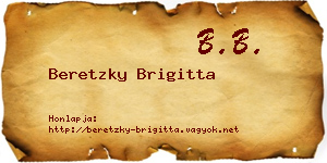 Beretzky Brigitta névjegykártya